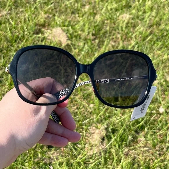 NWT Kate Spade Kenna Sunglasses Black/ Gray Gradient with Case display picture 1